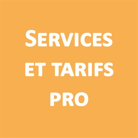 Services & Tarifs